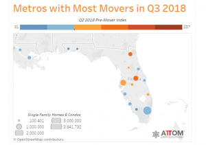 Map of those most likely to move to Florida